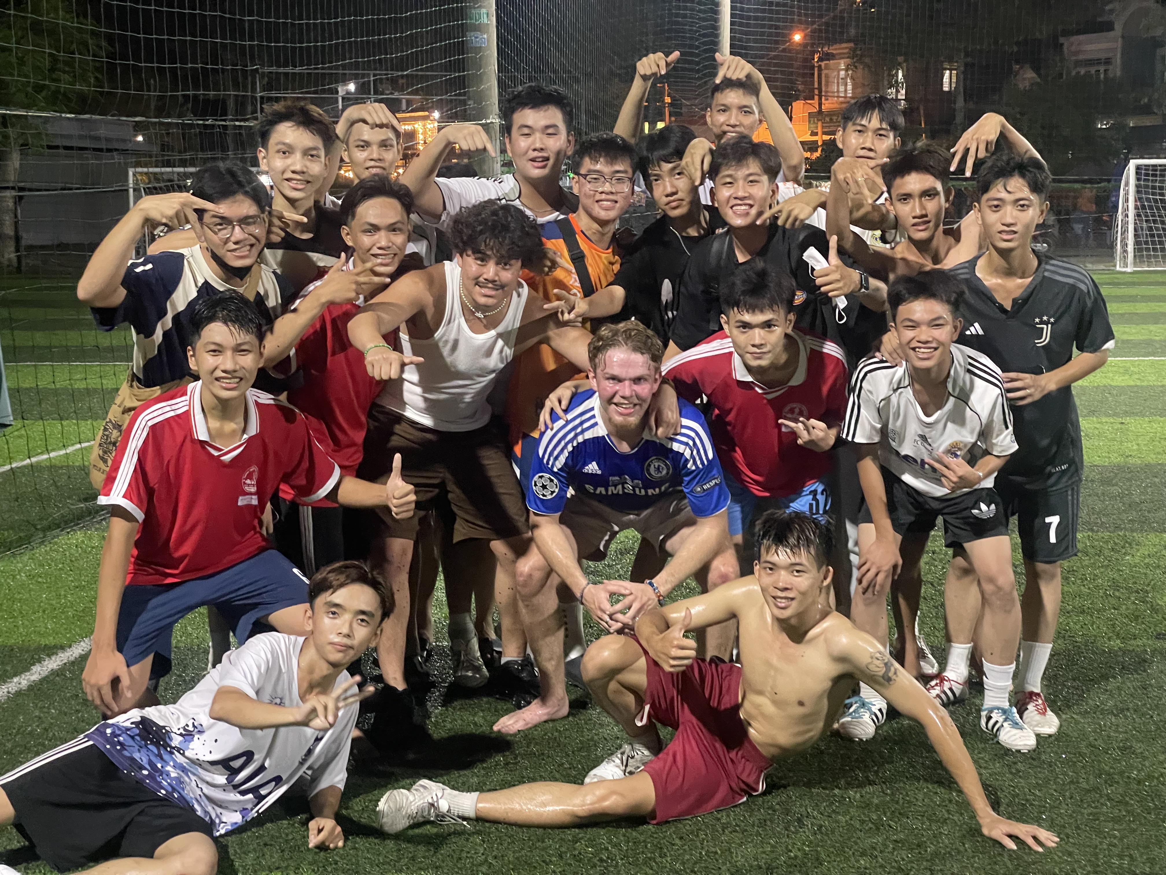 Joining a local football match in Vietnam